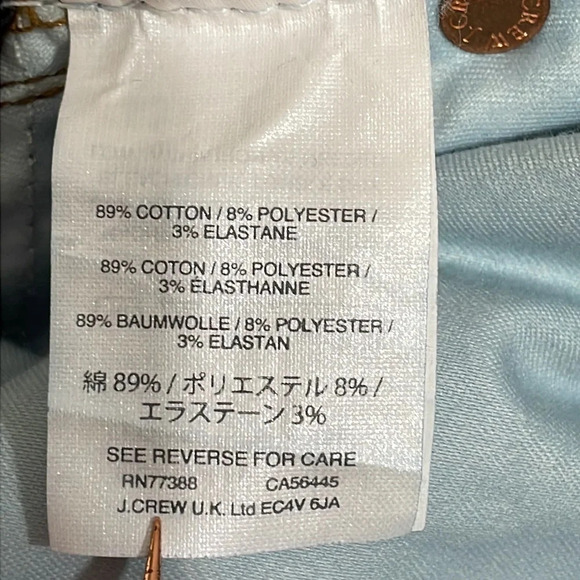 J. Crew Lookout High Rise Skinny Patch Distressed Hem Denim Jeans 25 - Picture 9 of 16